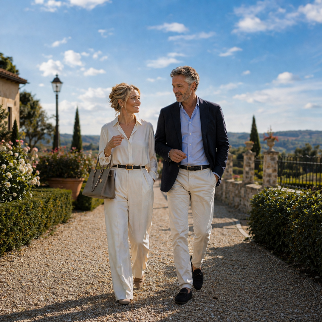 Couple looking at a property together