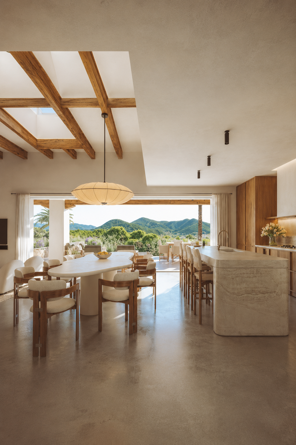 Interior of rural house in countryside